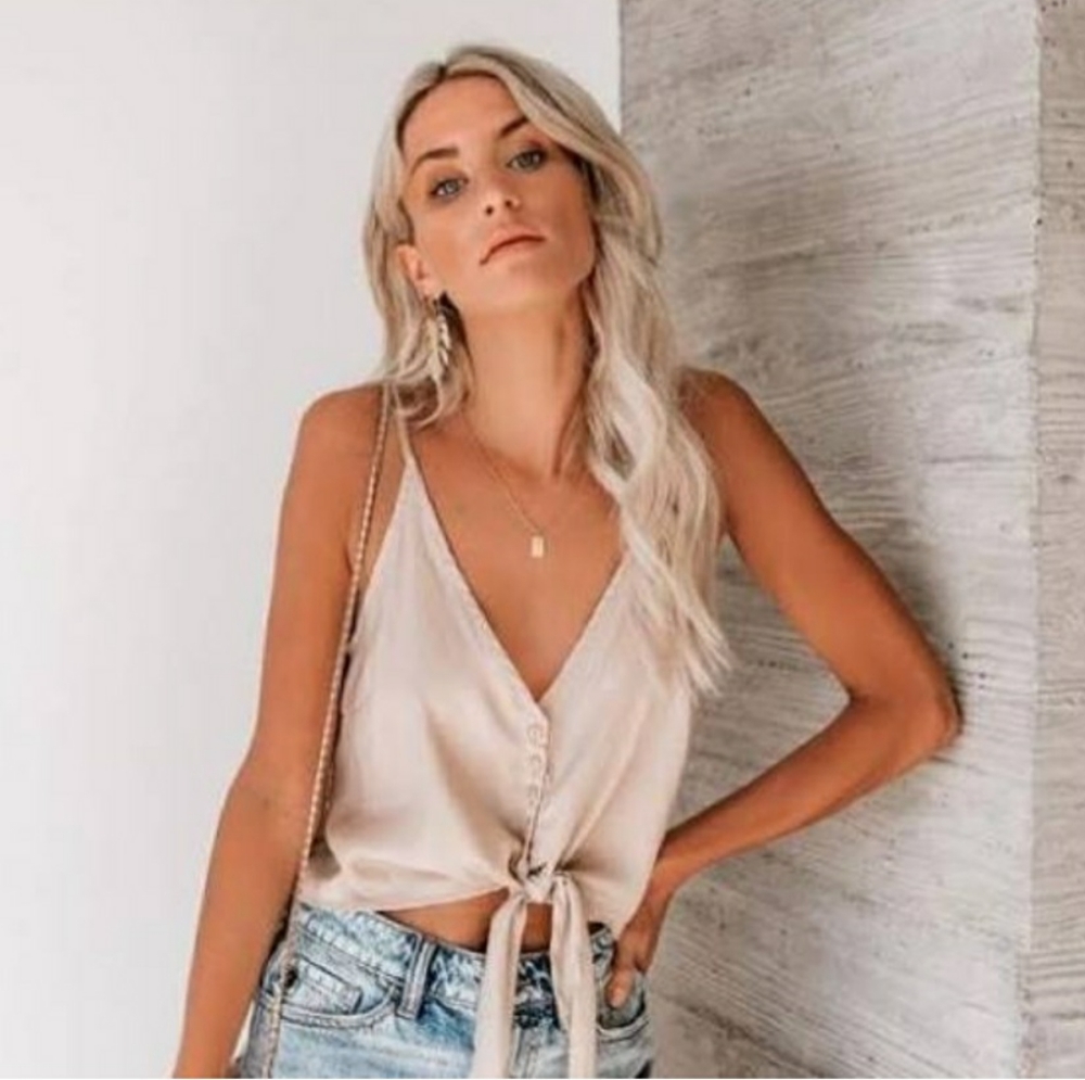 Vici Collection Roman Goddess Satin Tie Camisole